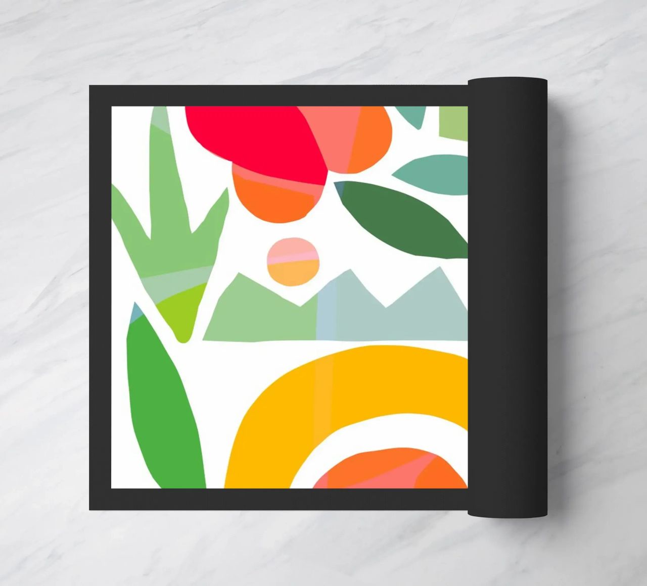 Minimal Abstract Shapes of Summer 1 • Matisse Nature Cut-Out doormat by Dominique Vari
