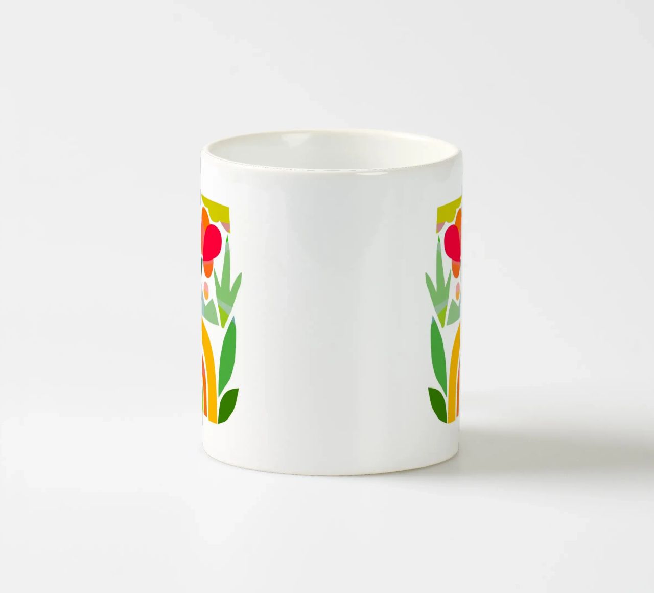 Minimal Abstract Shapes of Summer 1 • Matisse Nature Cut-Out ceramic mug by Dominique Vari