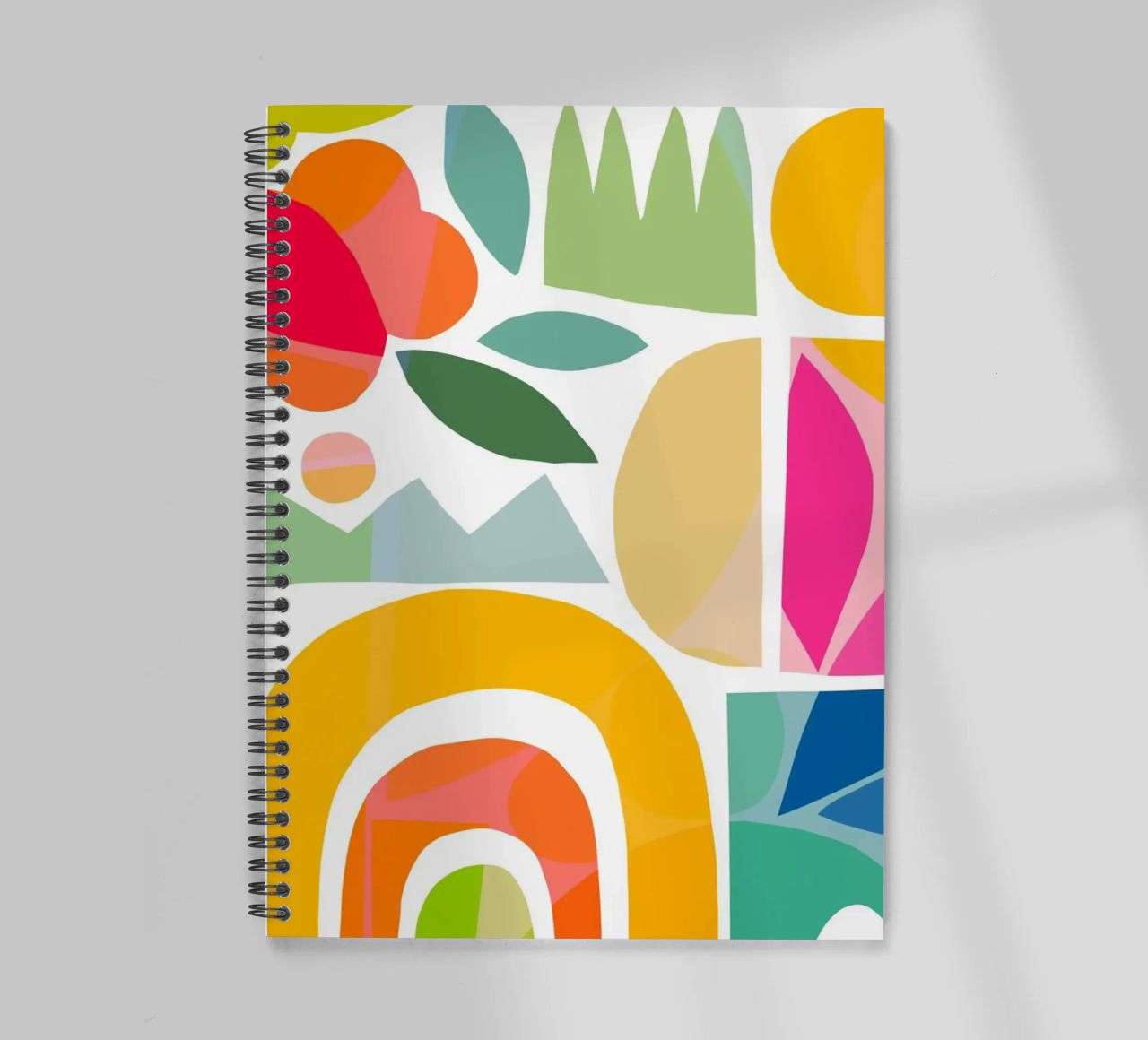 Minimal Abstract Shapes of Summer 1 • Matisse Nature Cut-Out spiral notebook by Dominique Vari