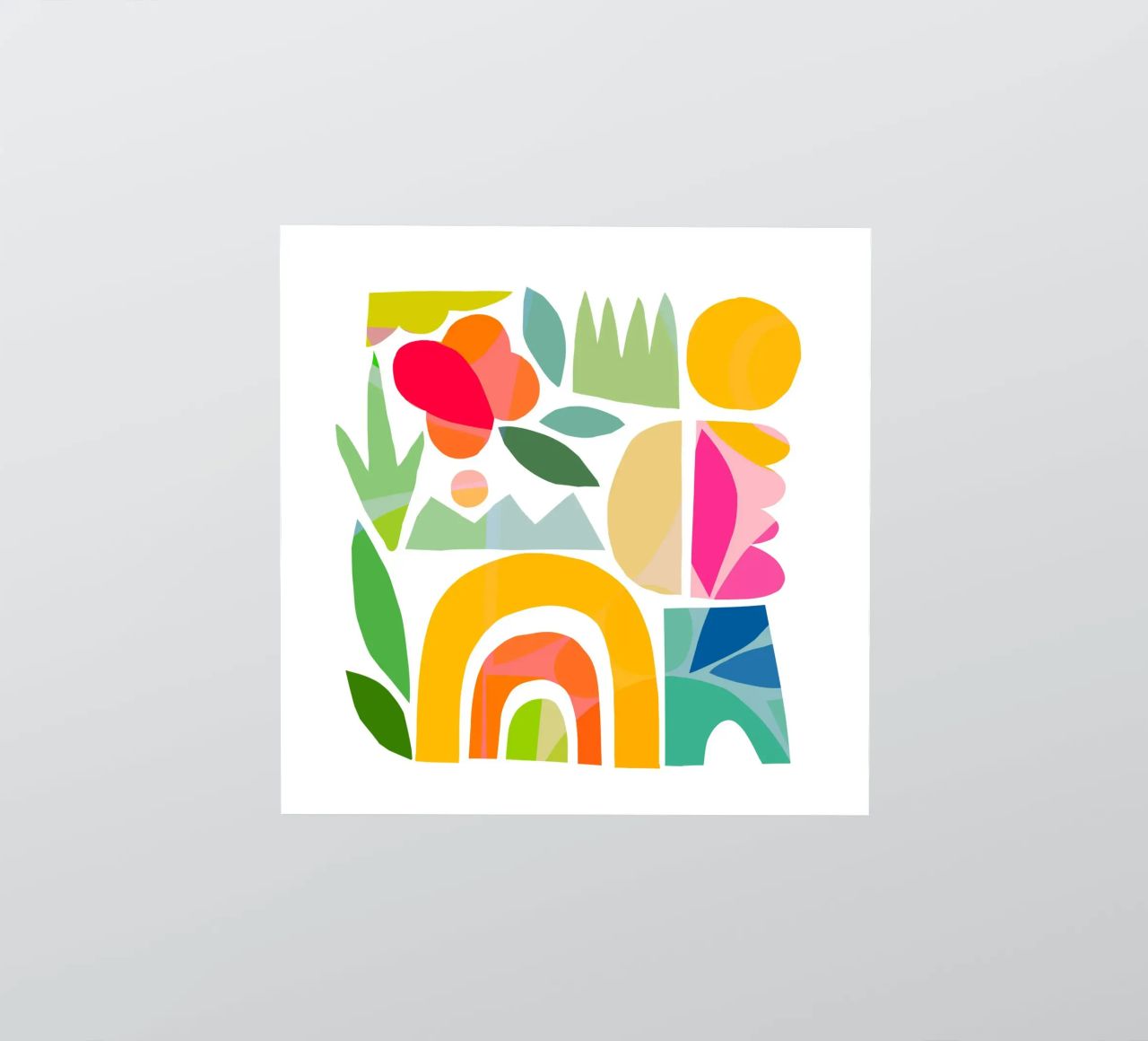 Minimal Abstract Shapes of Summer 1 • Matisse Nature Cut-Out sticker by Dominique Vari