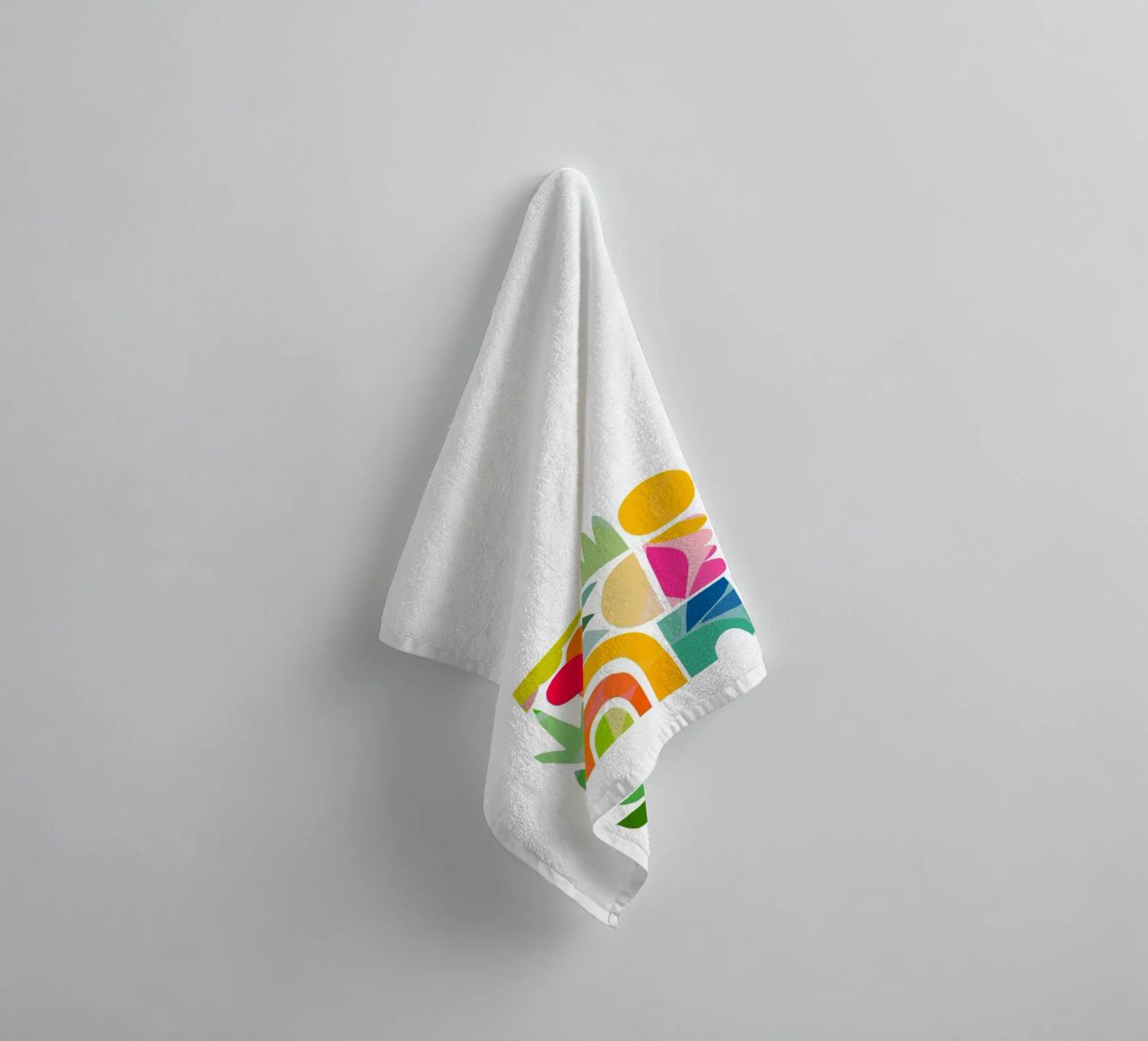 Minimal Abstract Shapes of Summer 1 • Matisse Nature Cut-Out towel by Dominique Vari