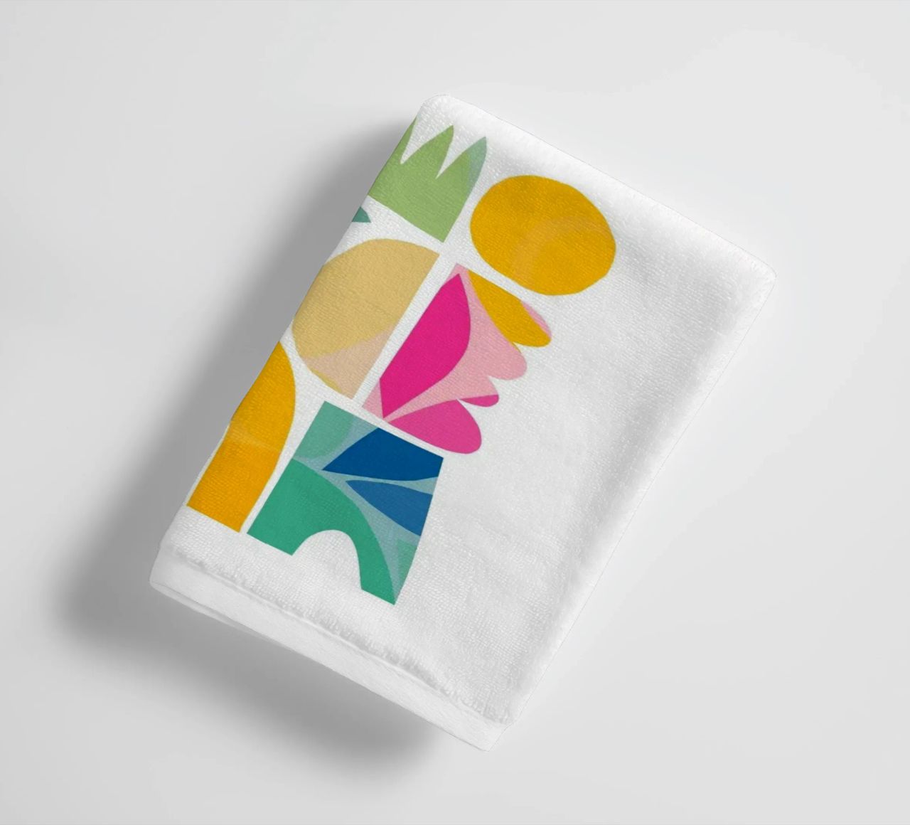 Minimal Abstract Shapes of Summer 1 • Matisse Nature Cut-Out towel by Dominique Vari