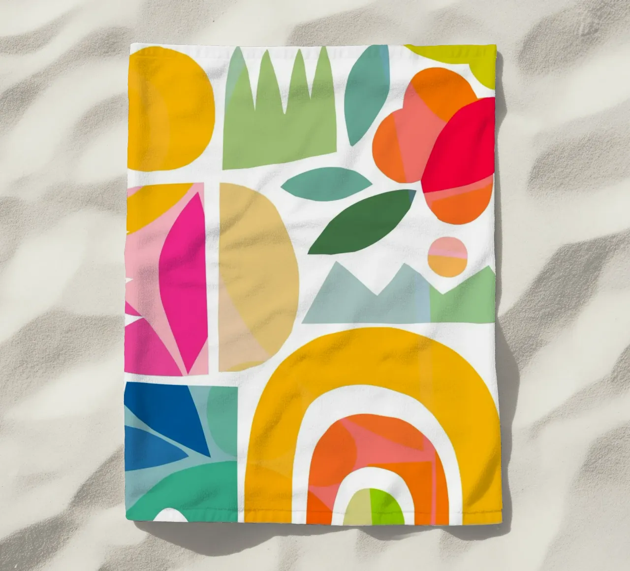 Forme astratte minime dell'estate 1 - Matisse Nature Cut-Out telo mare da Dominique Vari