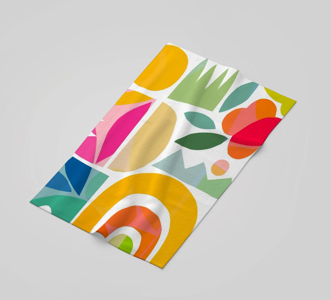 Minimal Abstract Shapes of Summer 1 • Matisse Nature Cut-Out beach towel by Dominique Vari