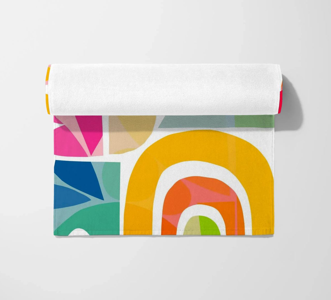 Minimal Abstract Shapes of Summer 1 • Matisse Nature Cut-Out beach towel by Dominique Vari