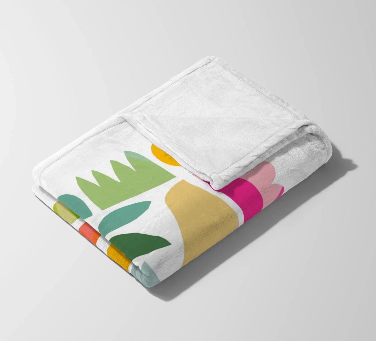 Minimal Abstract Shapes of Summer 1 • Matisse Nature Cut-Out fleece blanket by Dominique Vari