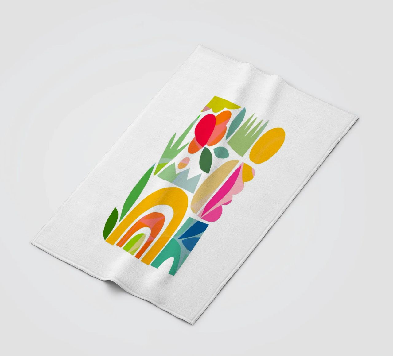 Minimal Abstract Shapes of Summer 1 • Matisse Nature Cut-Out fleece blanket by Dominique Vari