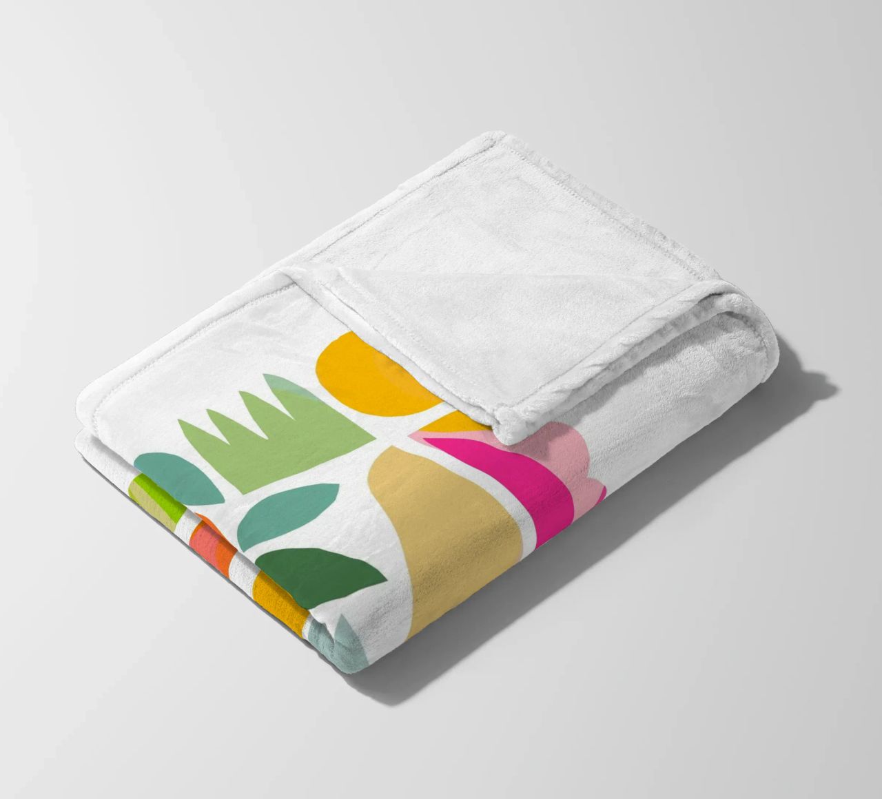 Minimal Abstract Shapes of Summer 1 • Matisse Nature Cut-Out fleece blanket by Dominique Vari