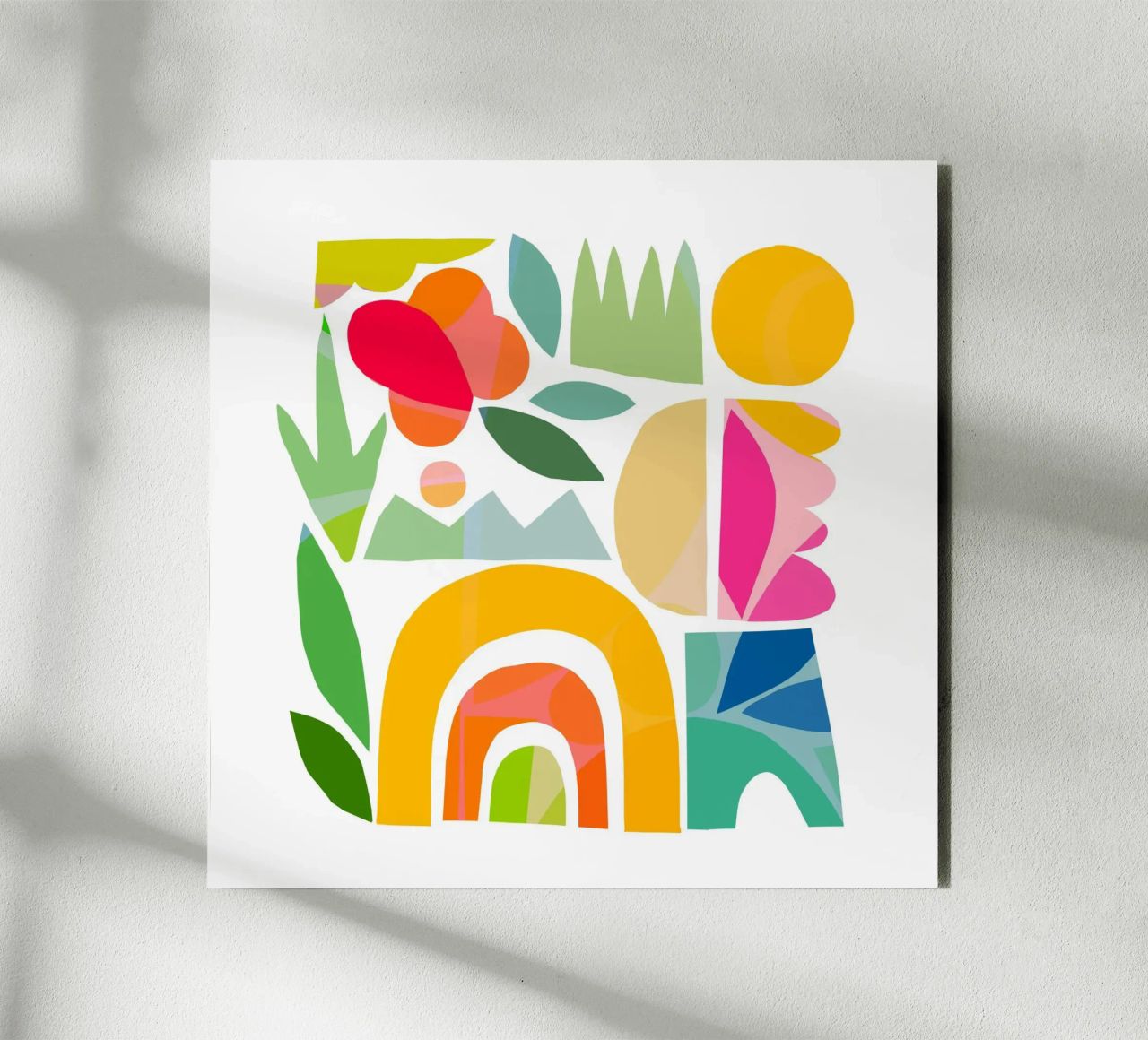 Minimal Abstract Shapes of Summer 1 • Matisse Nature Cut-Out alu-dibond by Dominique Vari