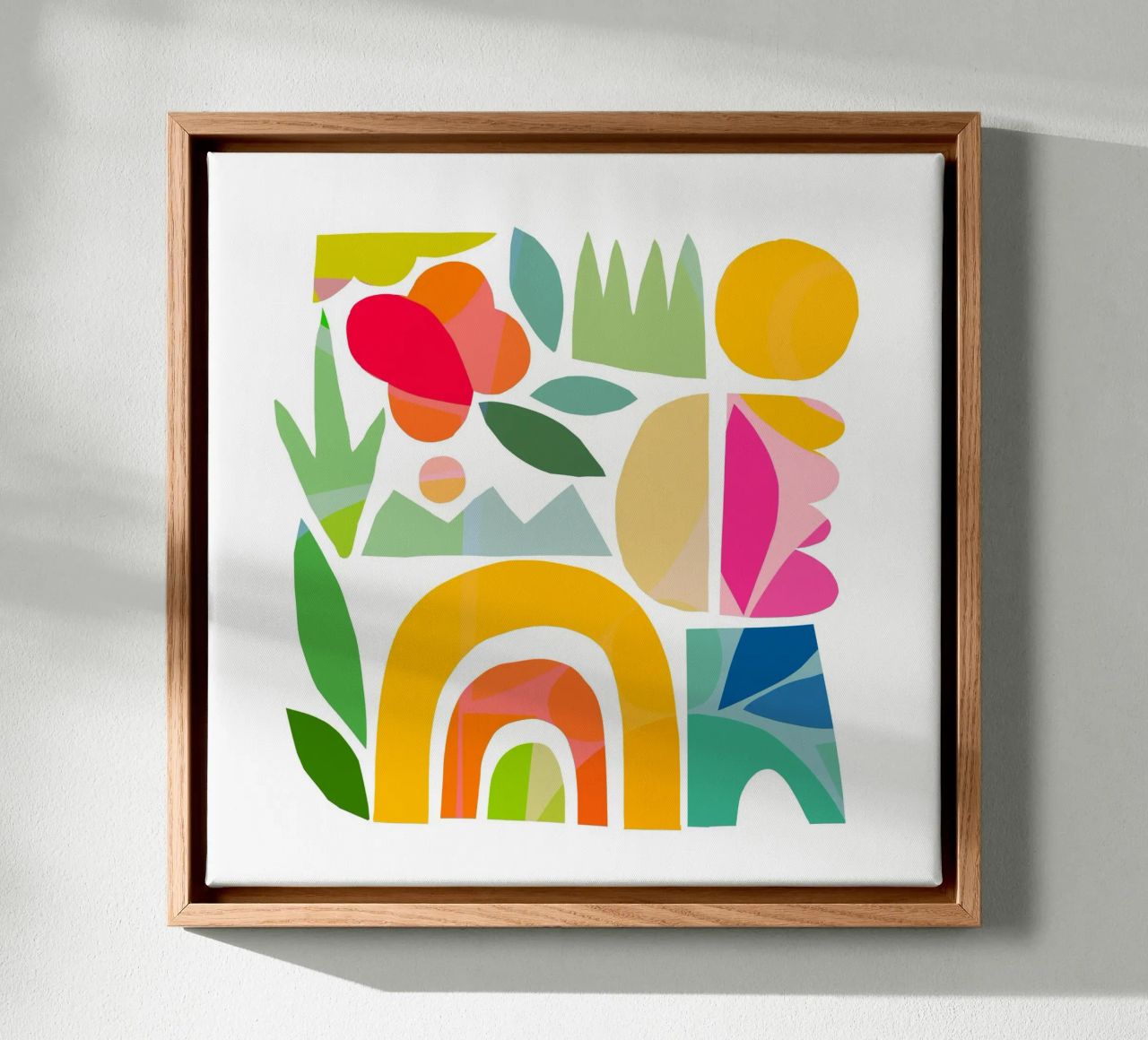 Minimal Abstract Shapes of Summer 1 • Matisse Nature Cut-Out canvas by Dominique Vari