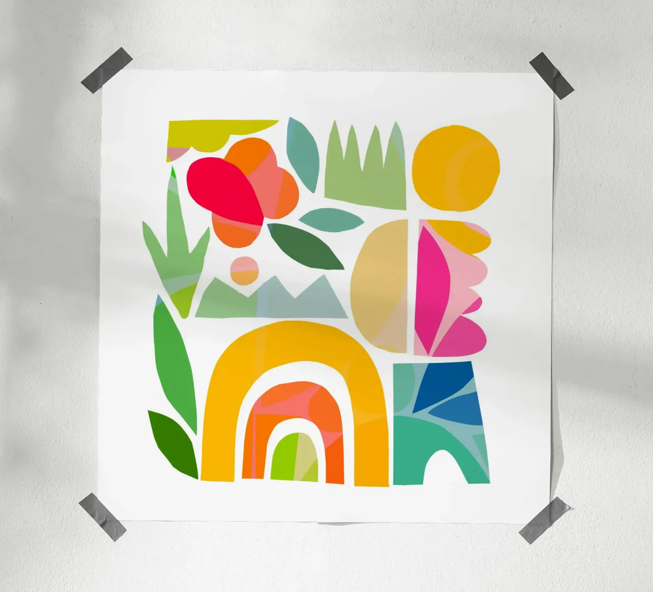 Forme astratte minime dell'estate 1 - Matisse Nature Cut-Out poster da Dominique Vari