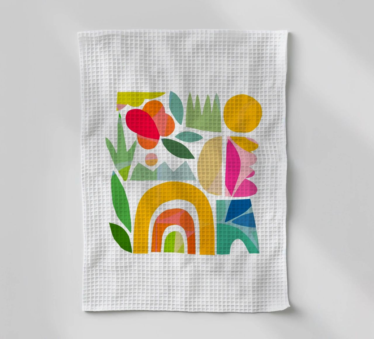 Minimal Abstract Shapes of Summer 1 • Matisse Nature Cut-Out tea towel by Dominique Vari