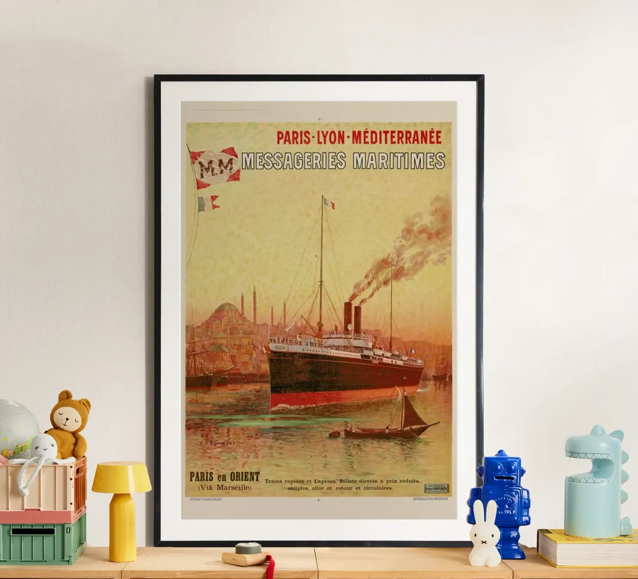 d'Alesi - Paris-Lyon-Méditerranée Messageries Maritimes poster da ARTOTHEK
