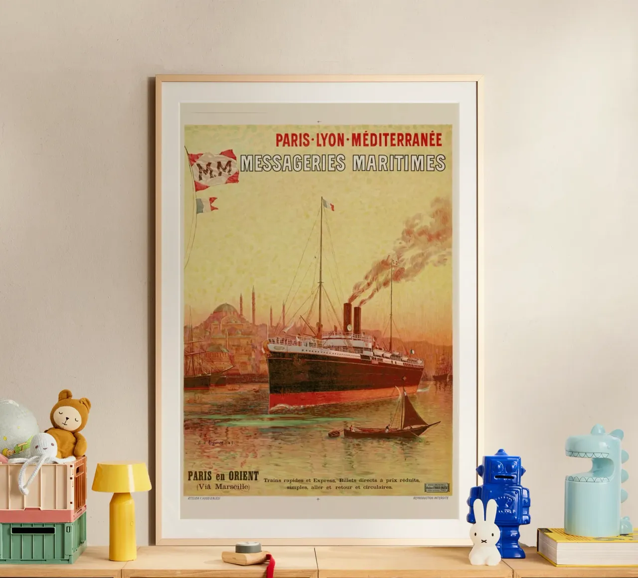 d'Alesi - Paris-Lyon-Méditerranée Messageries Maritimes poster da ARTOTHEK