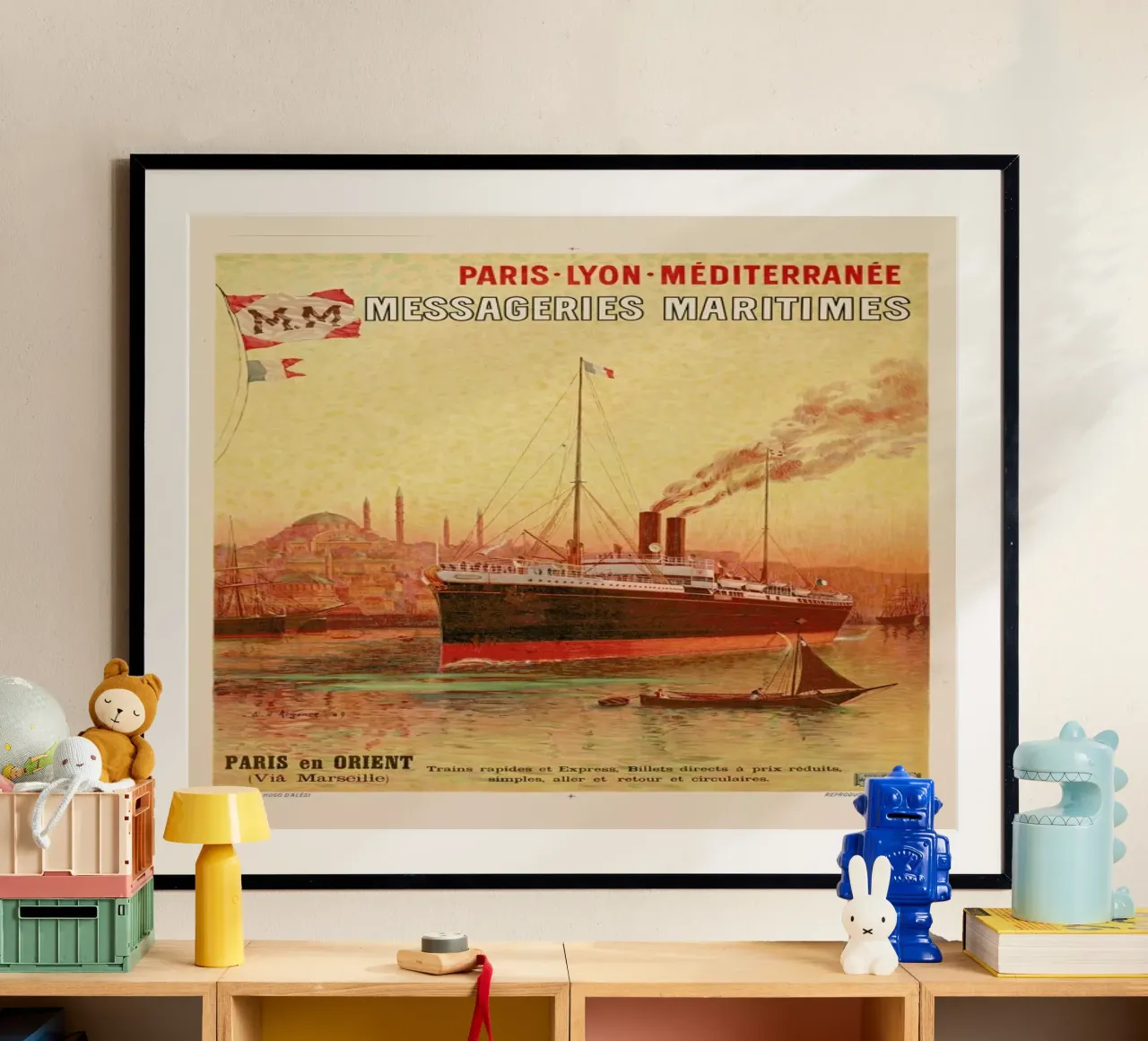 d'Alesi - Paris-Lyon-Méditerranée Messageries Maritimes poster da ARTOTHEK