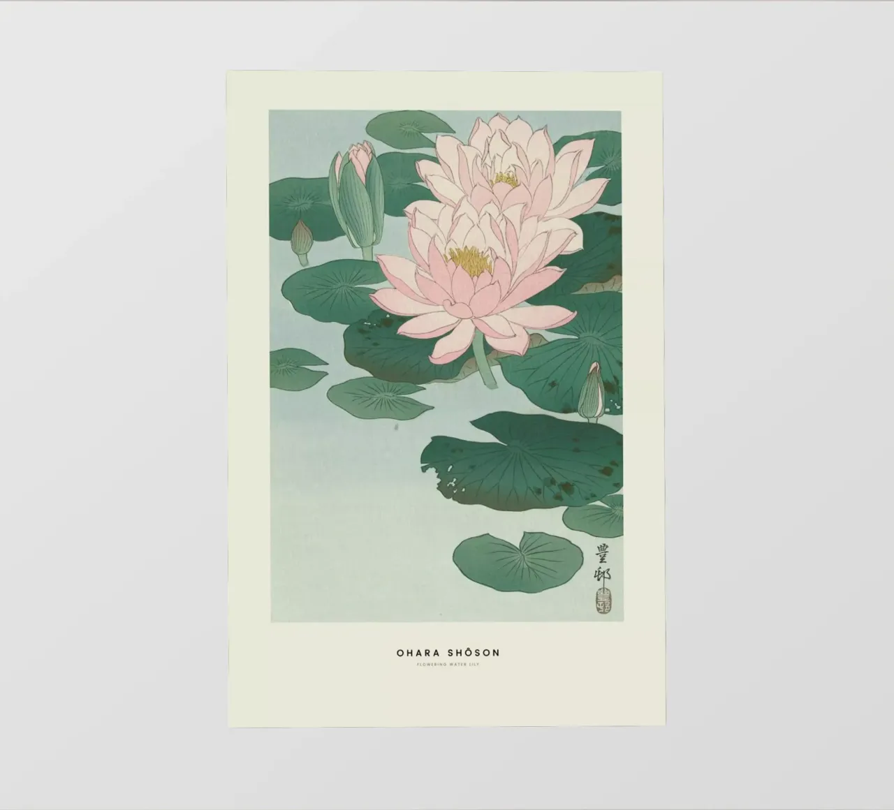 Ohara Shôson - Flowering Water Lily pellicola backlit da ARTOTHEK