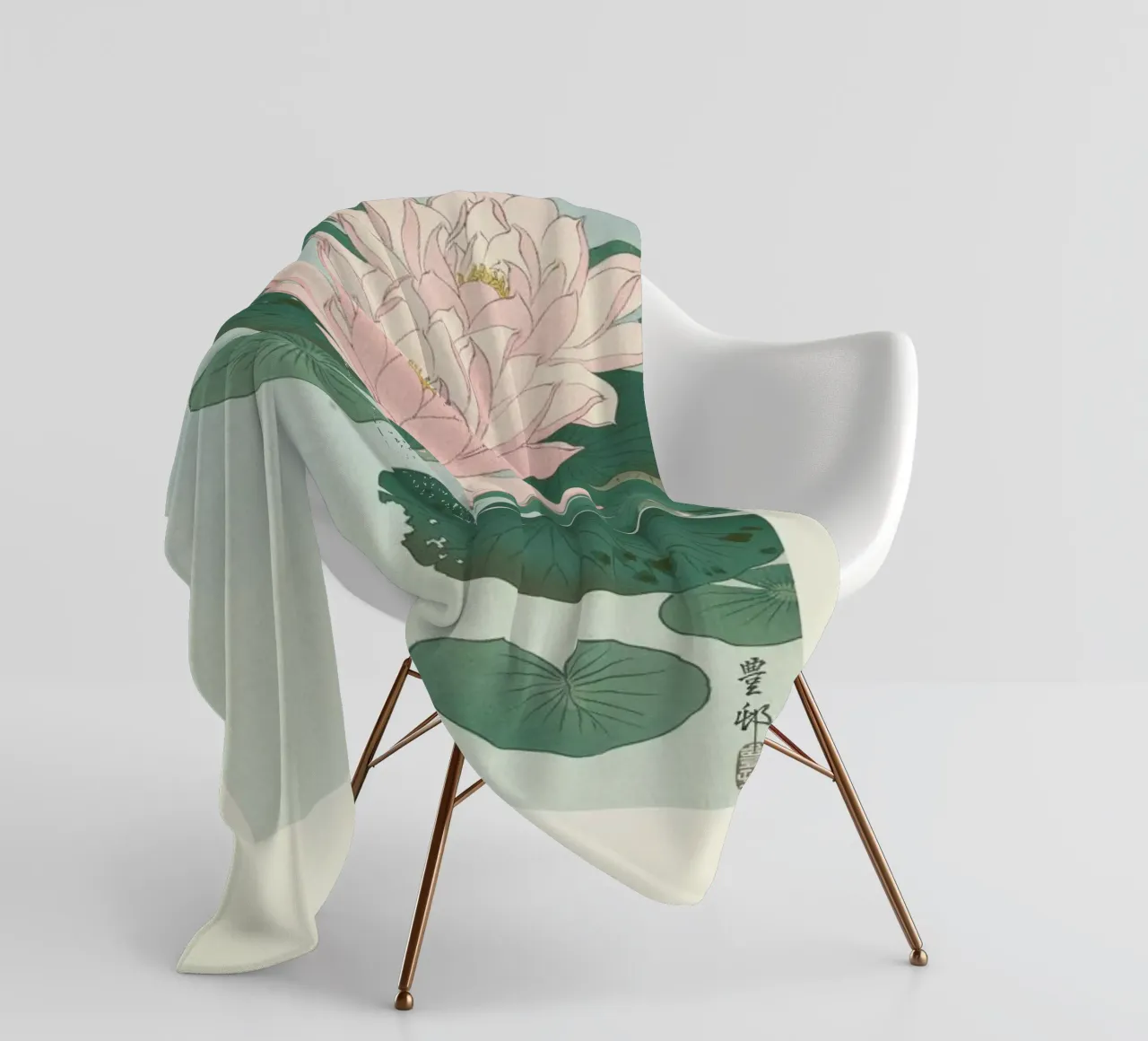 Ohara Shôson - Flowering Water Lily coperta in pile da ARTOTHEK