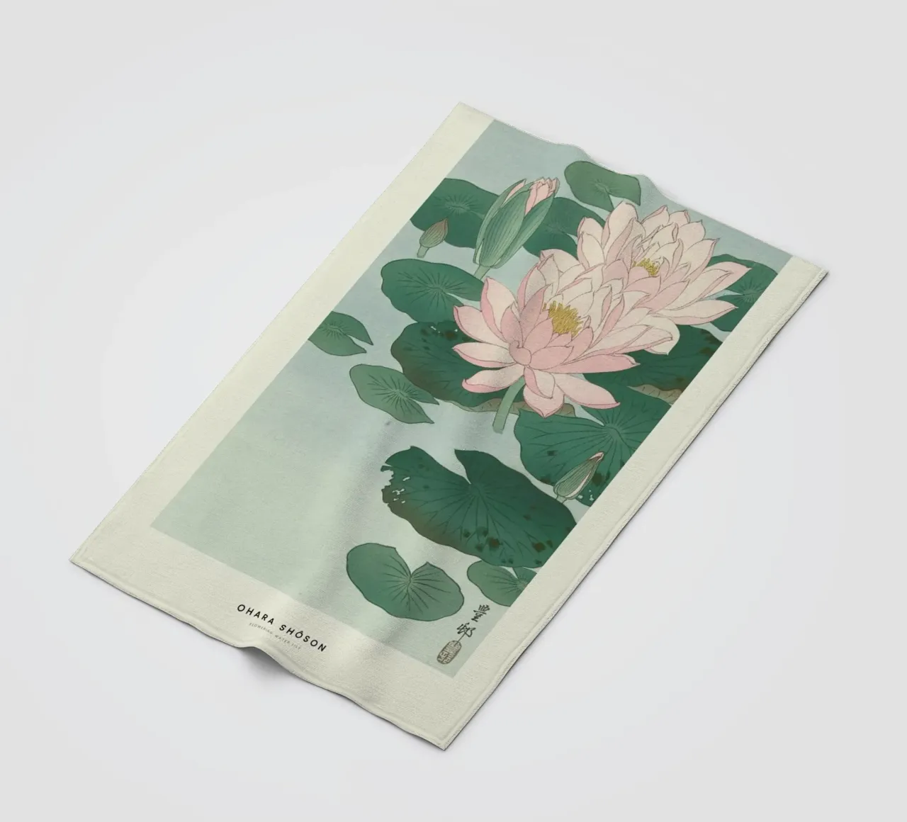 Ohara Shôson - Flowering Water Lily coperta in pile da ARTOTHEK