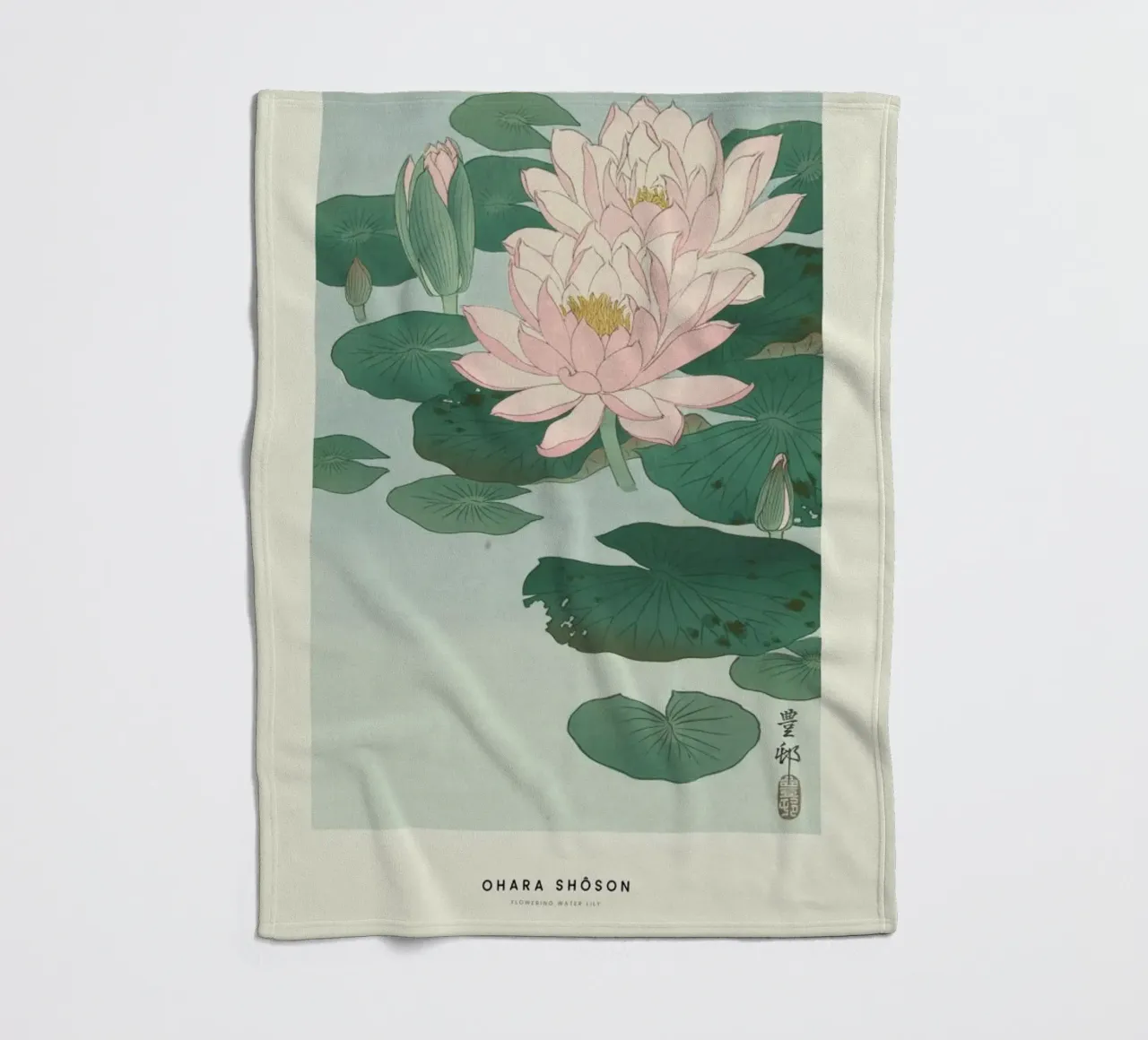 Ohara Shôson - Flowering Water Lily coperta in pile da ARTOTHEK