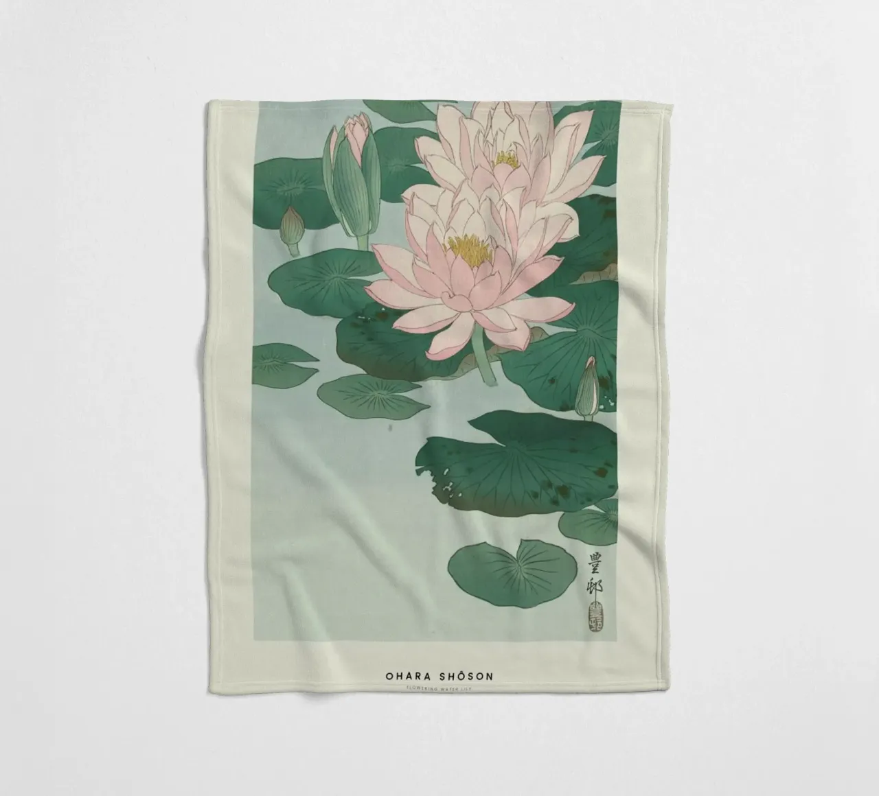 Ohara Shôson - Flowering Water Lily coperta in pile da ARTOTHEK