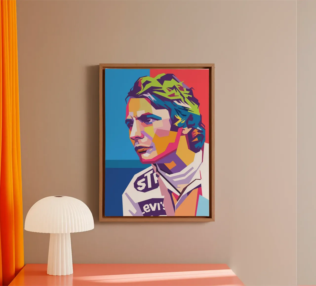 L'icona della Formula Uno Niki Lauda tela con Cornice a cassetta da Hantamrata