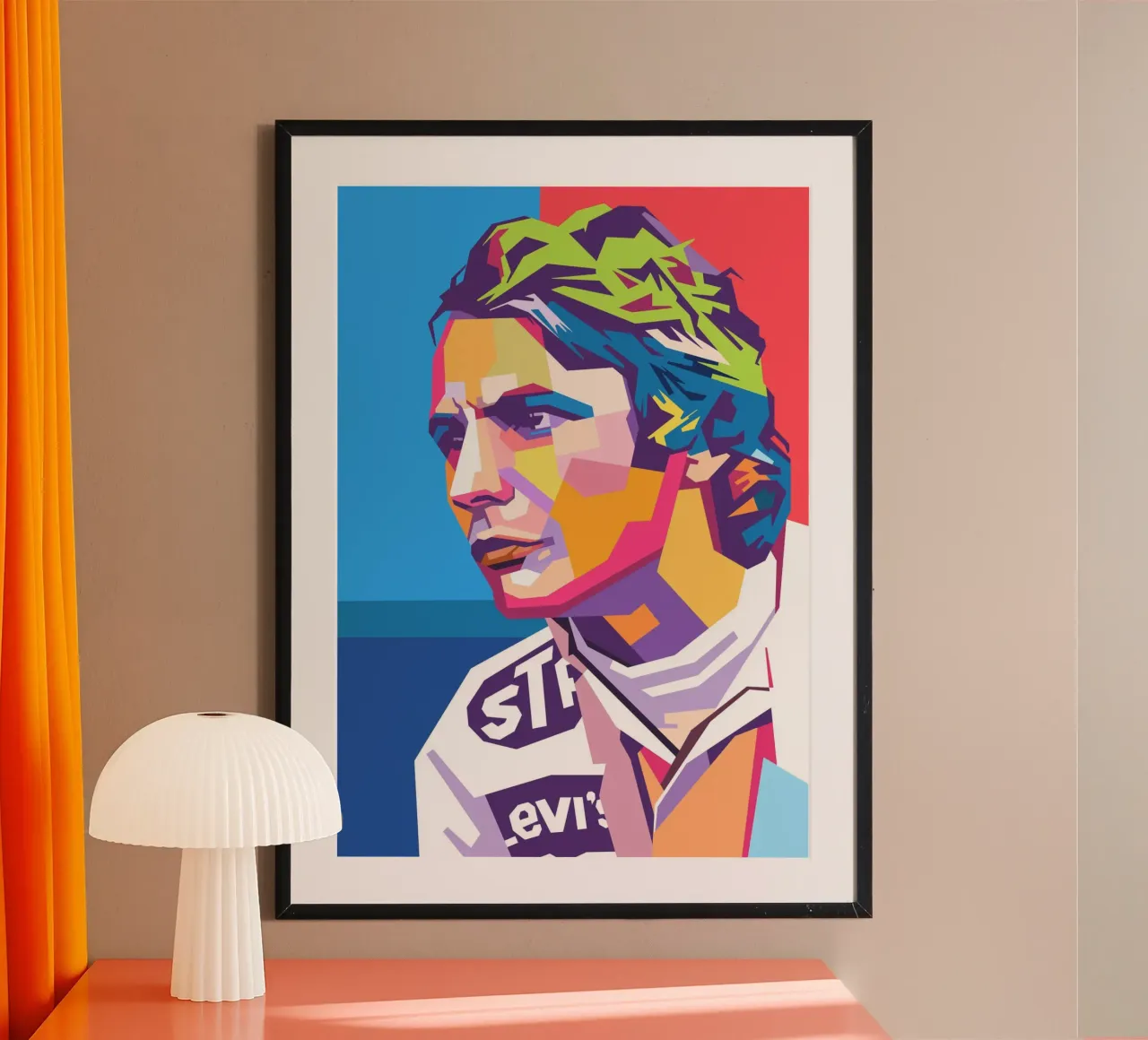 L'icona della Formula Uno Niki Lauda poster con telaio in alluminio da Hantamrata