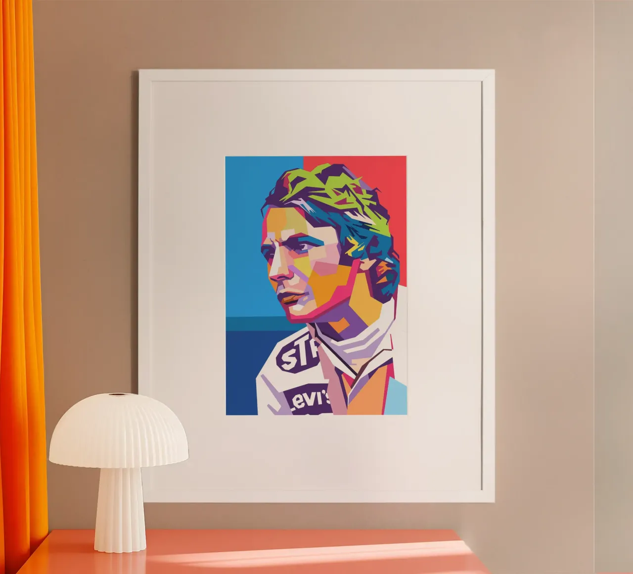 L'icona della Formula Uno Niki Lauda poster con telaio in alluminio da Hantamrata
