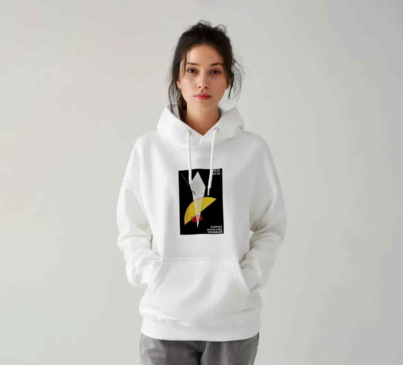 László Moholy-Nagy - Card for a Bauhaus Exhibition, Weimar sudadera con capucha de ARTOTHEK