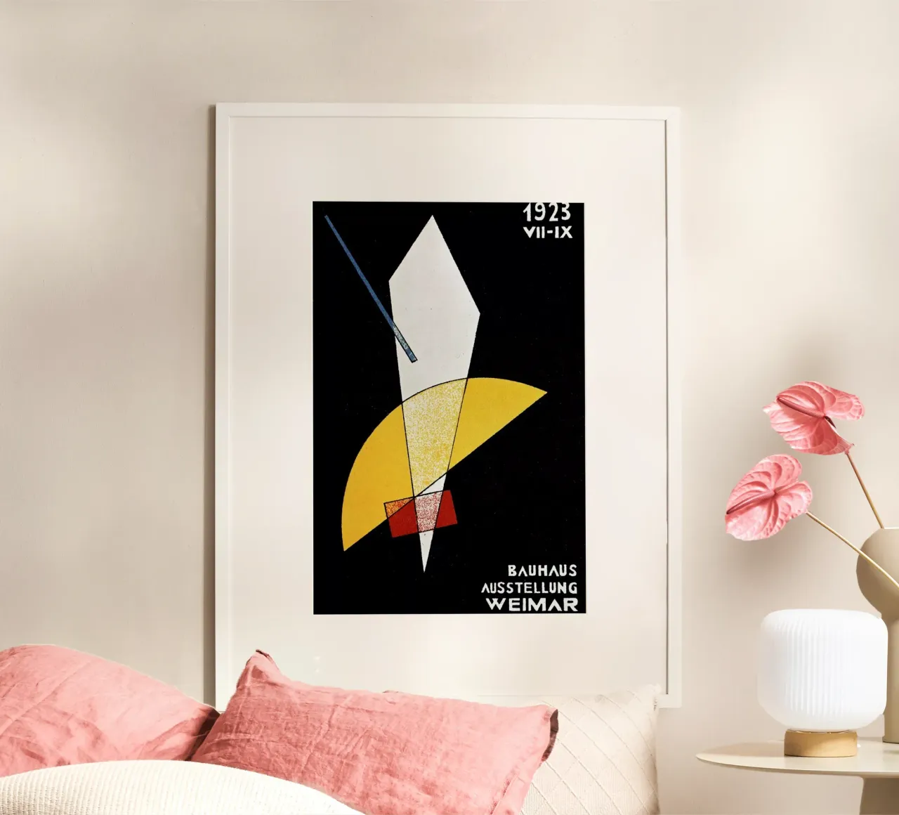 László Moholy-Nagy - Card for a Bauhaus Exhibition, Weimar poster con marco de plástico de ARTOTHEK