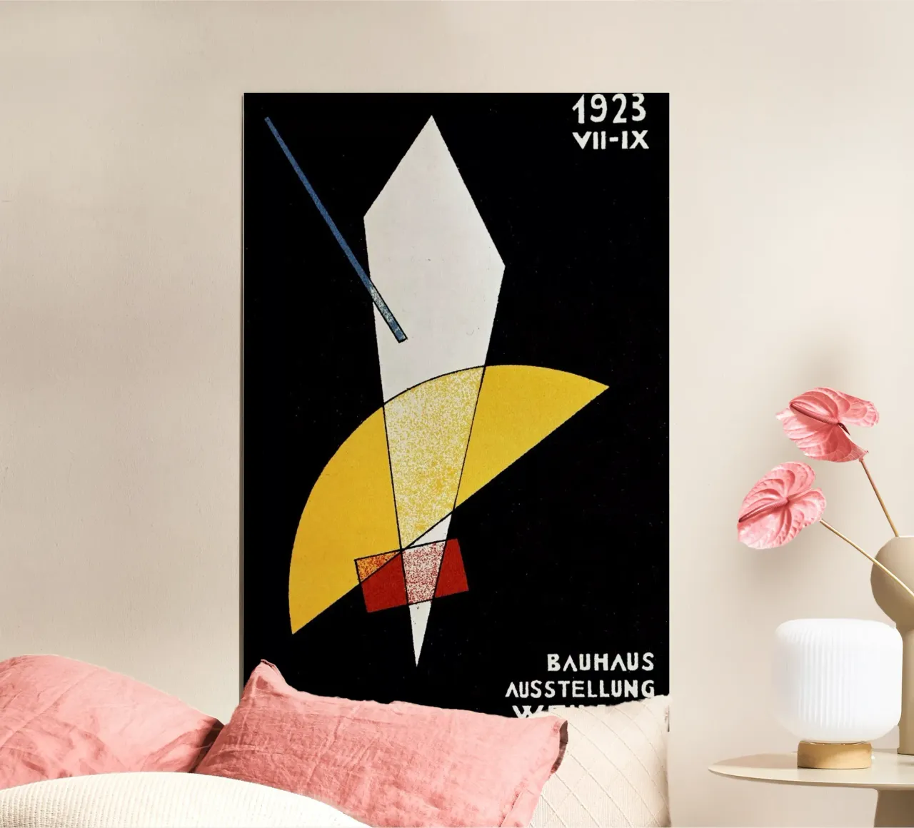 László Moholy-Nagy - Card for a Bauhaus Exhibition, Weimar poster con marco de plástico de ARTOTHEK