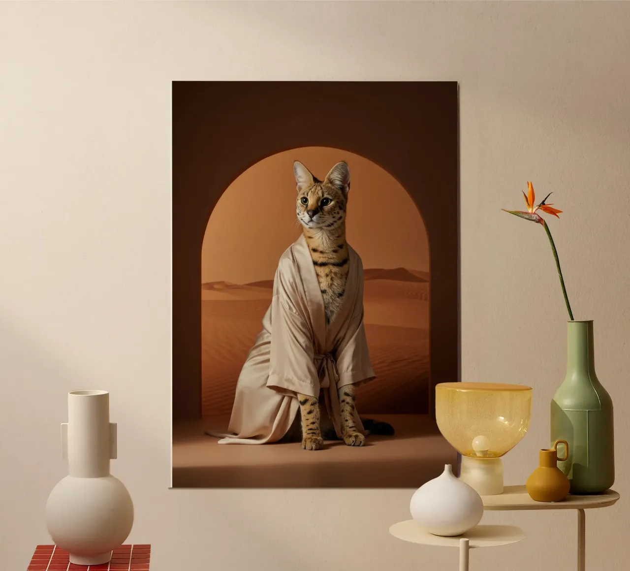 Serval del desierto placa de forex de Pawtrait Studio