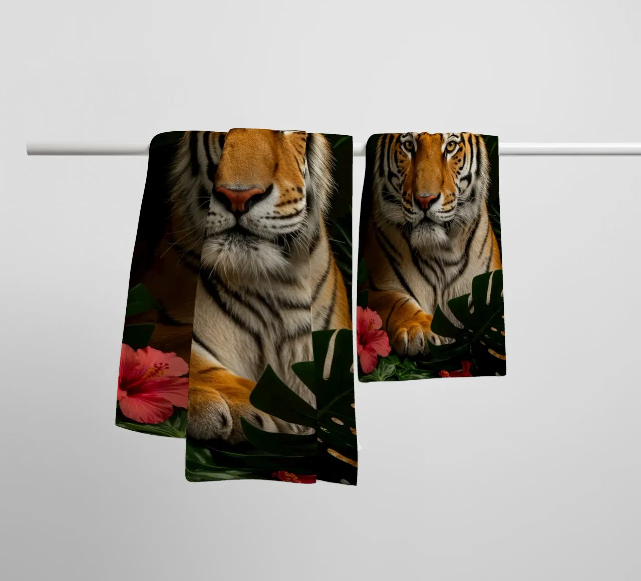 Tigre botanique serviette de bain de Pawtrait Studio