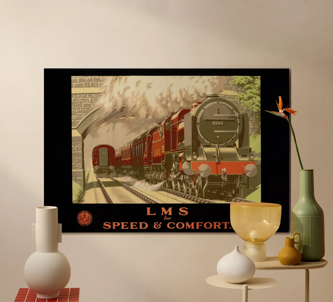 Secretan - LMS for Speed and Comfort poster con telaio in plastica da ARTOTHEK