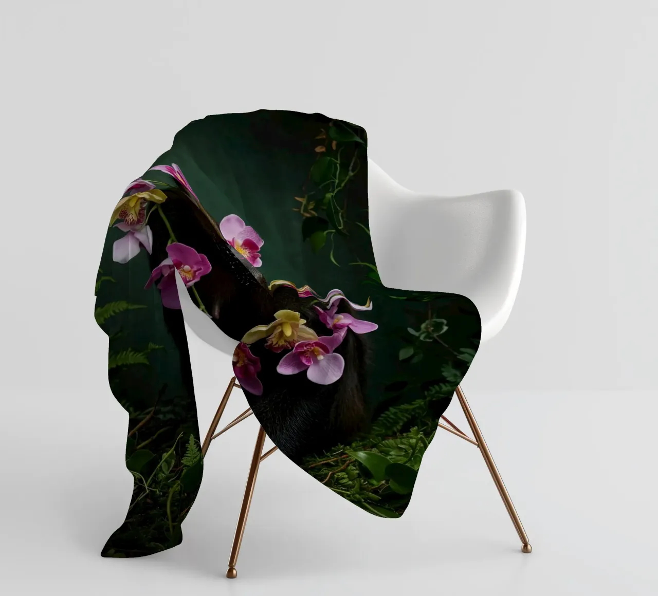 Scimmia botanica coperta in pile da Pawtrait Studio