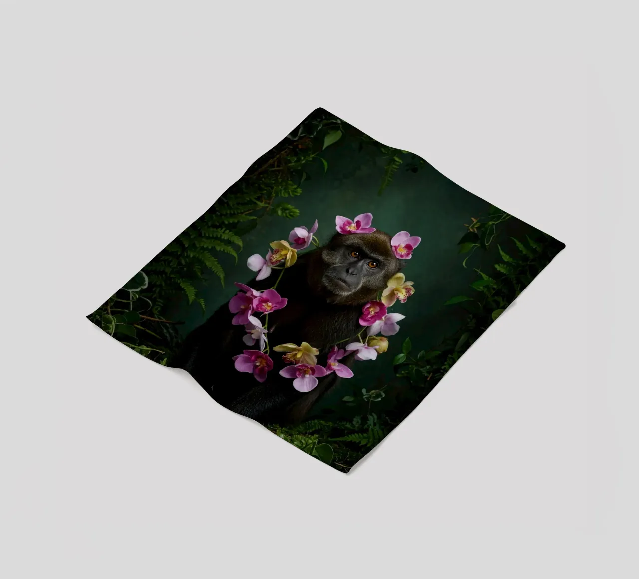 Scimmia botanica coperta in pile da Pawtrait Studio