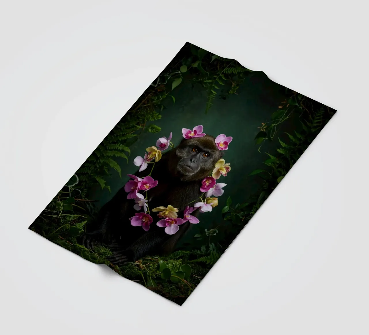 Scimmia botanica coperta in pile da Pawtrait Studio
