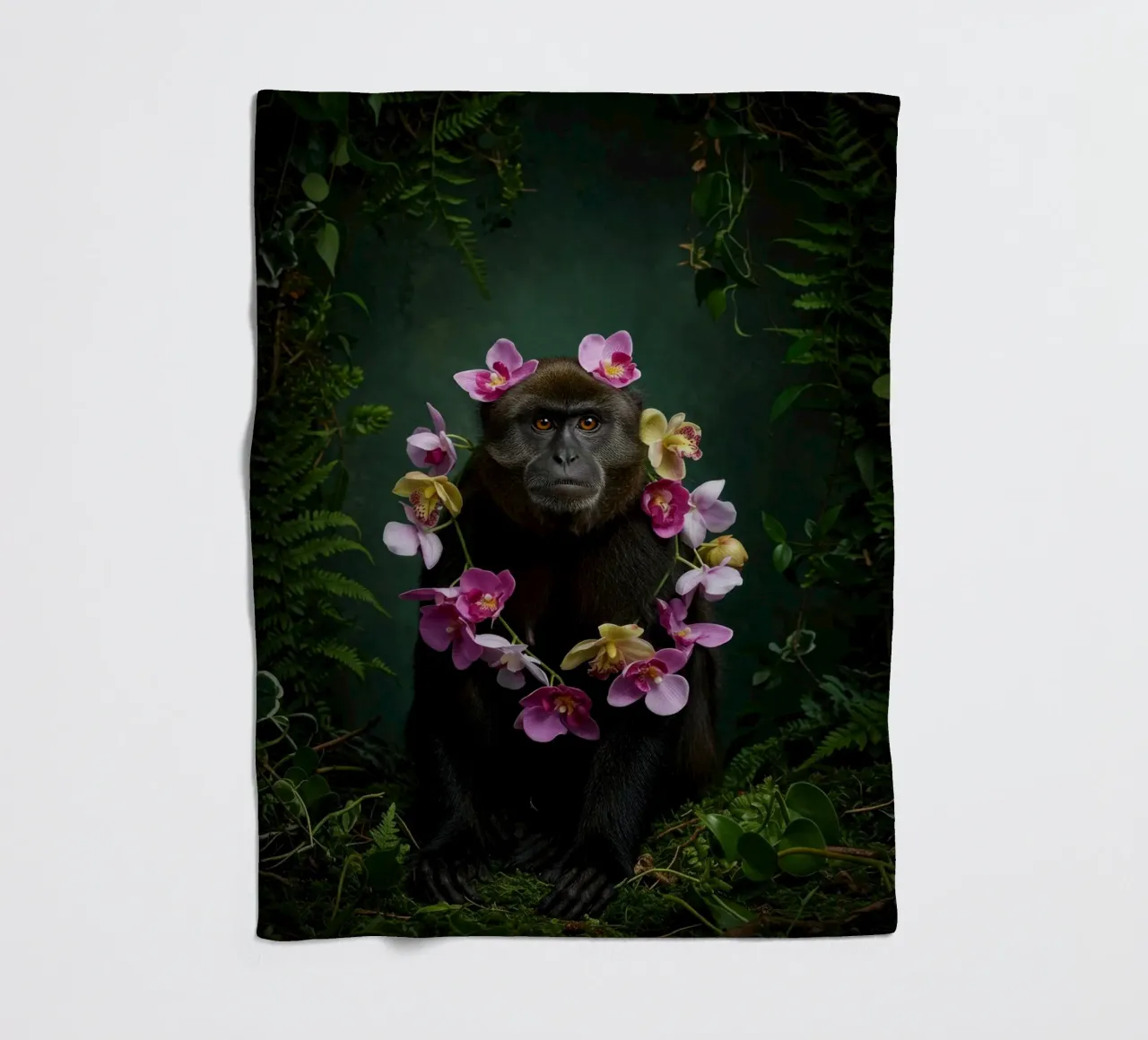 Scimmia botanica coperta in pile da Pawtrait Studio