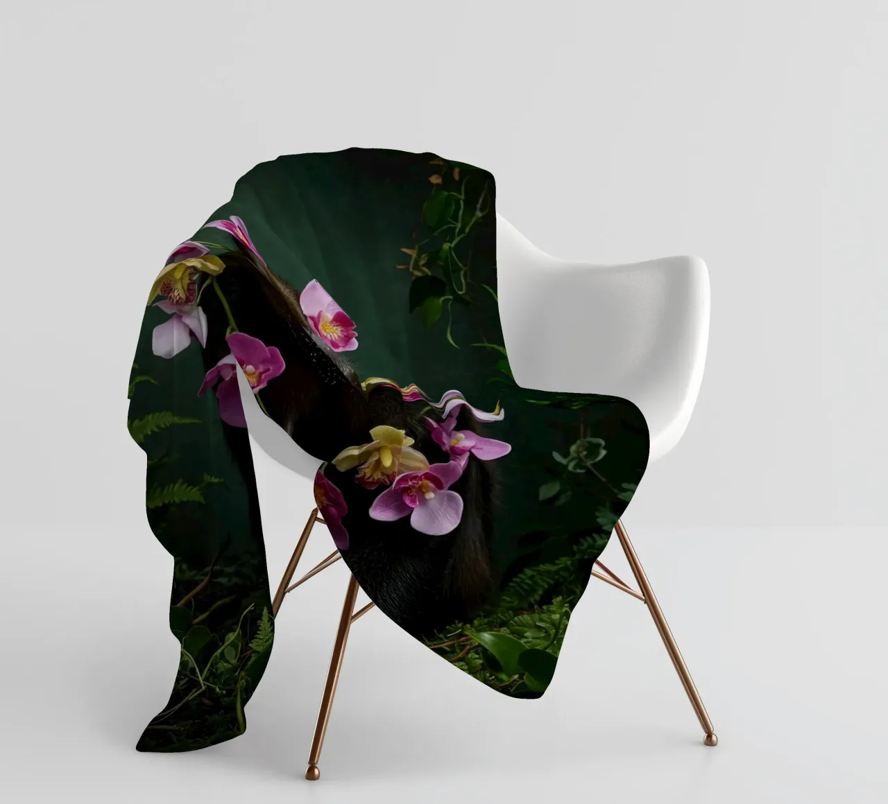 Scimmia botanica coperta in pile da Pawtrait Studio