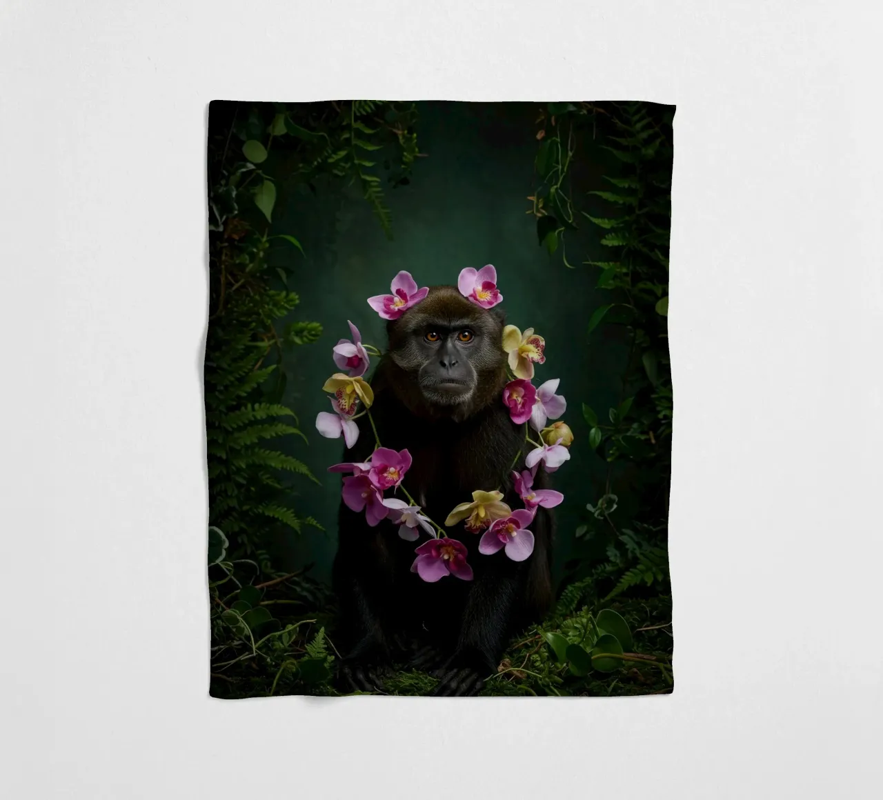 Scimmia botanica coperta in pile da Pawtrait Studio