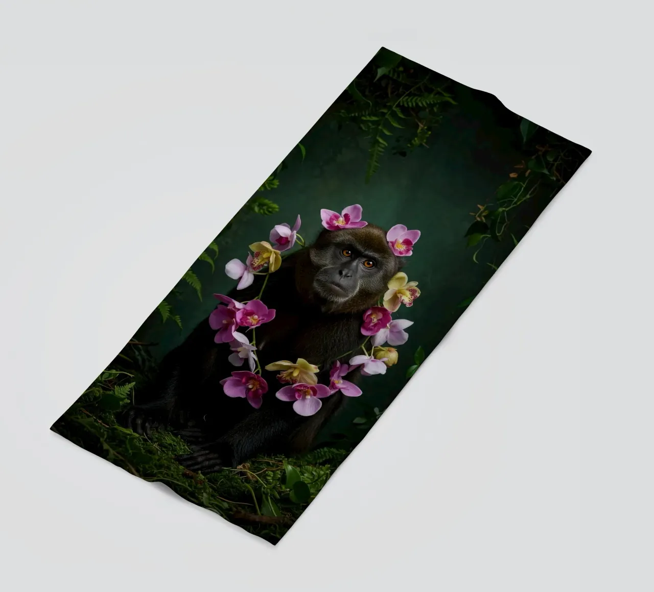 Botanical Monkey telo mare da Pawtrait Studio