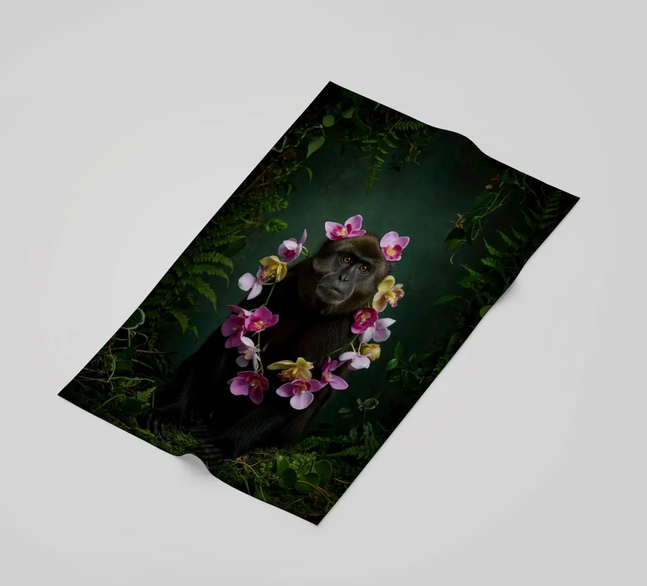 Botanical Monkey telo mare da Pawtrait Studio