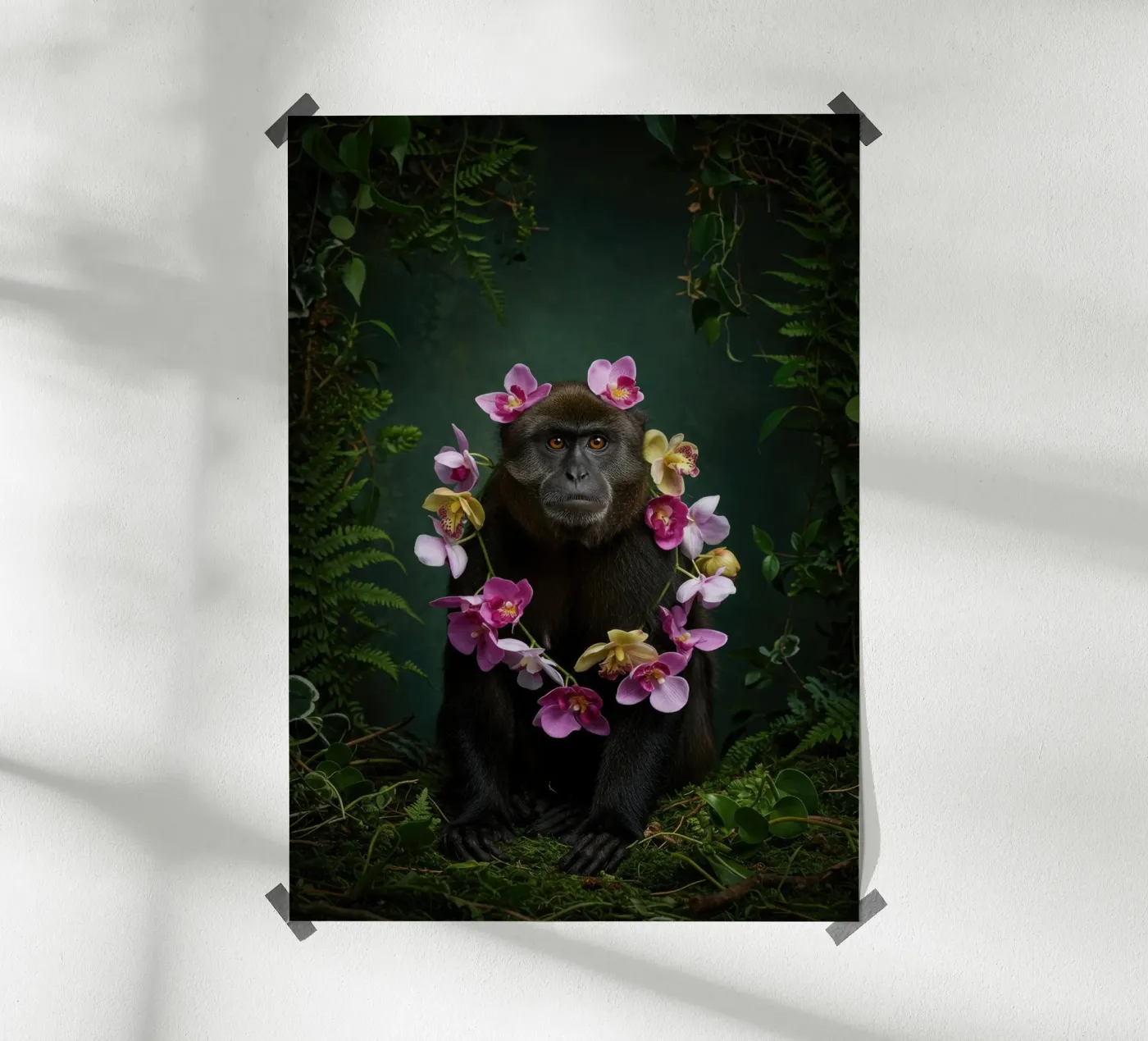 Botanical Monkey poster by Pawtrait Studio