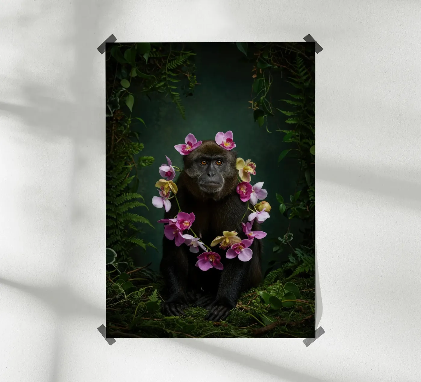 Botanical Monkey poster by Pawtrait Studio