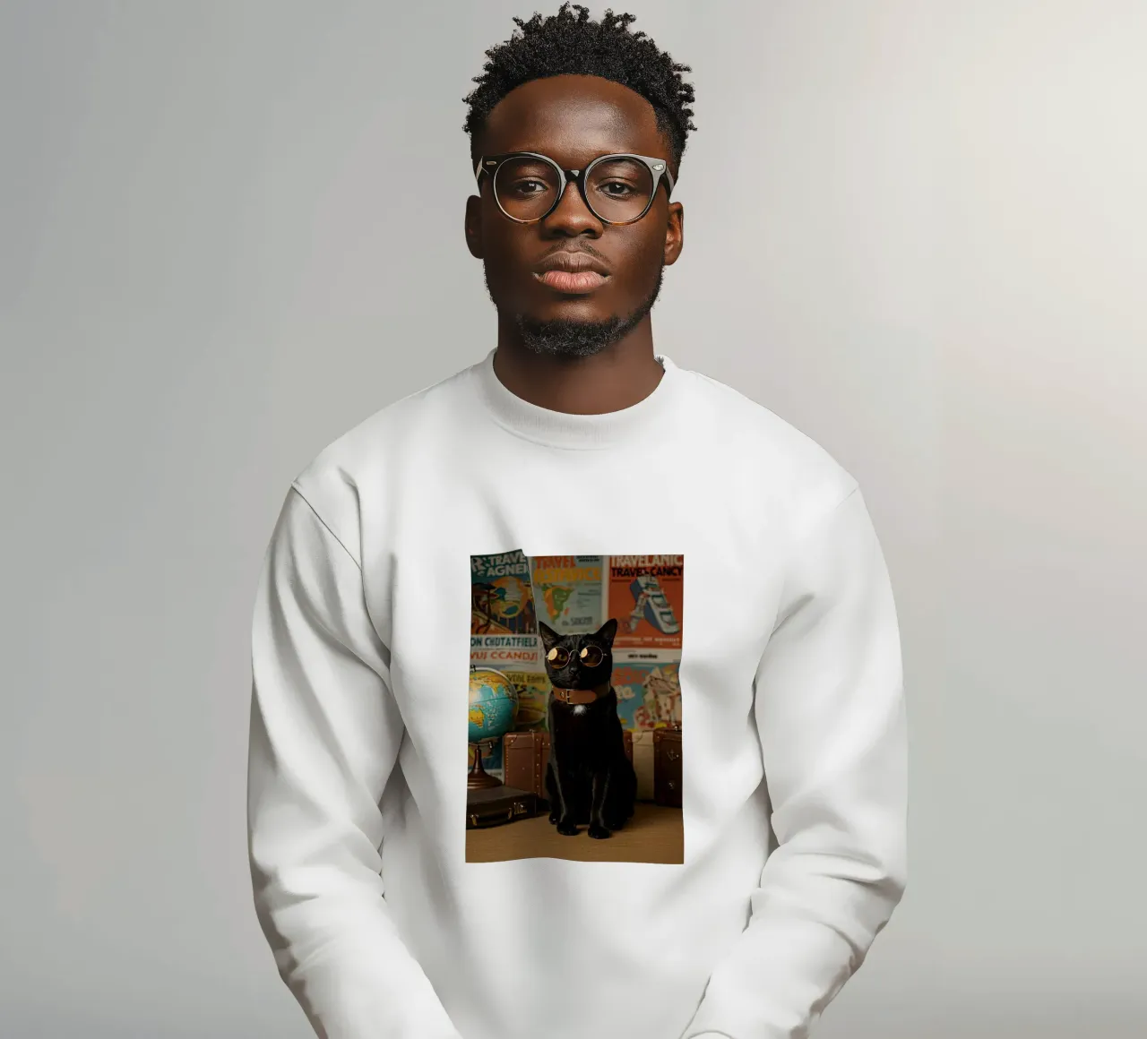 Gatto elegante felpa da Pawtrait Studio