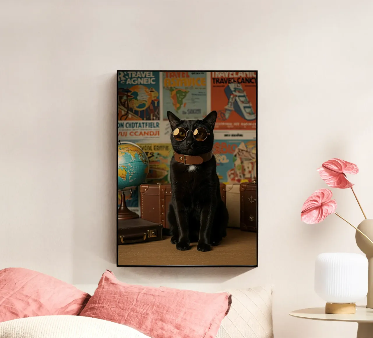 Gatto elegante plexiglass da Pawtrait Studio