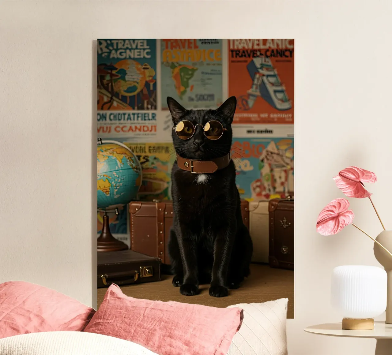 Gatto elegante plexiglass da Pawtrait Studio