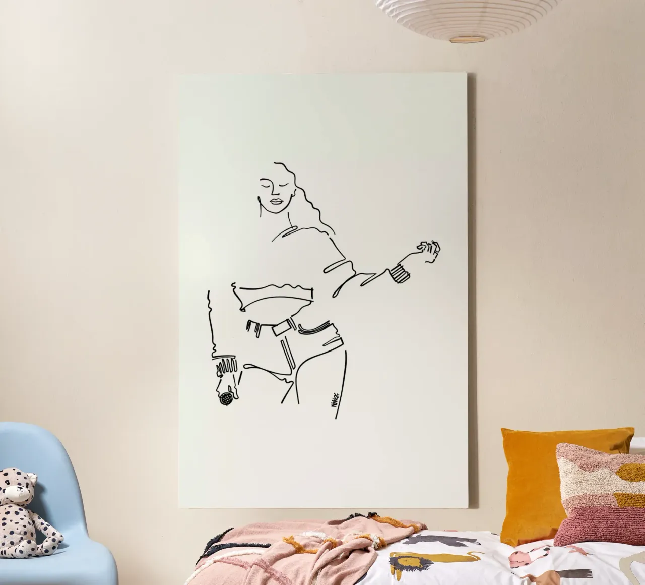 Save The Queen canvas met Baklijst van Ninhol