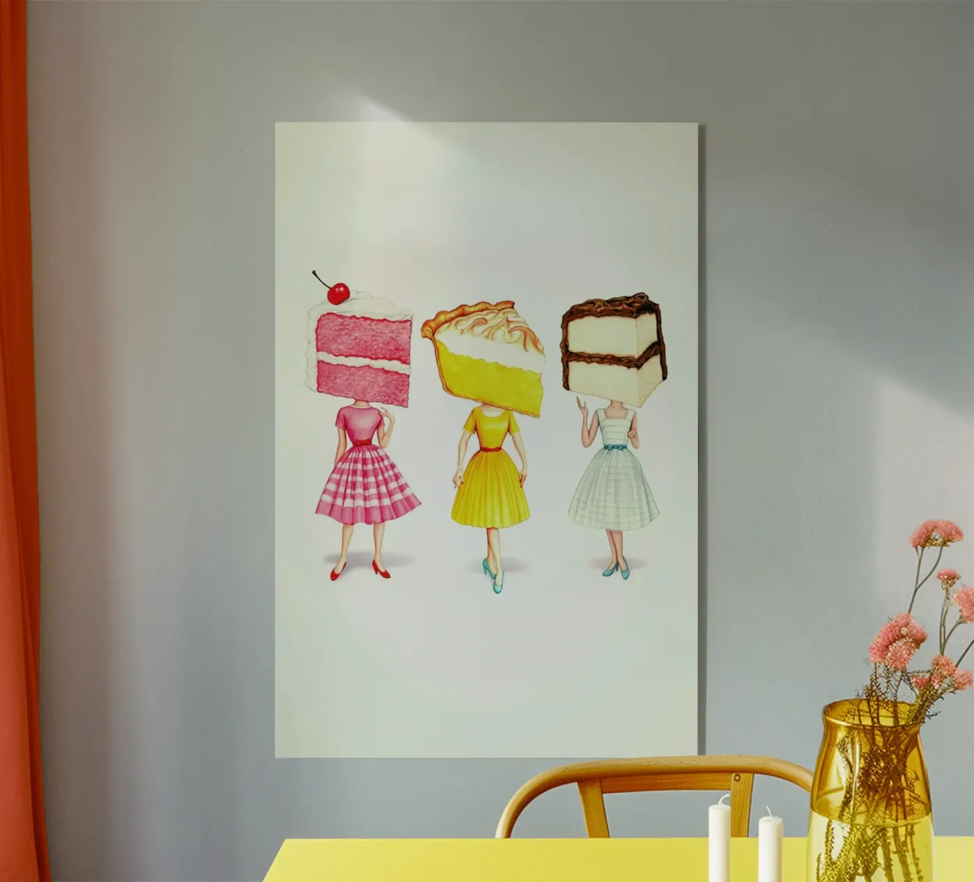 Cakeheads Group acrylic glass by Kelly Gilleran