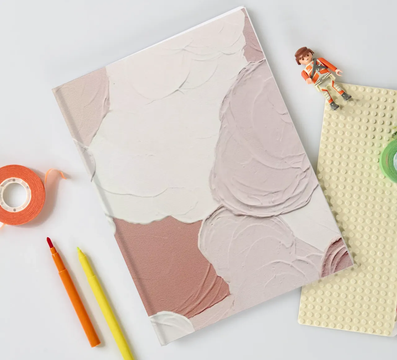 Cloudy Pink Abstract notebook by Ingrid Beddoes