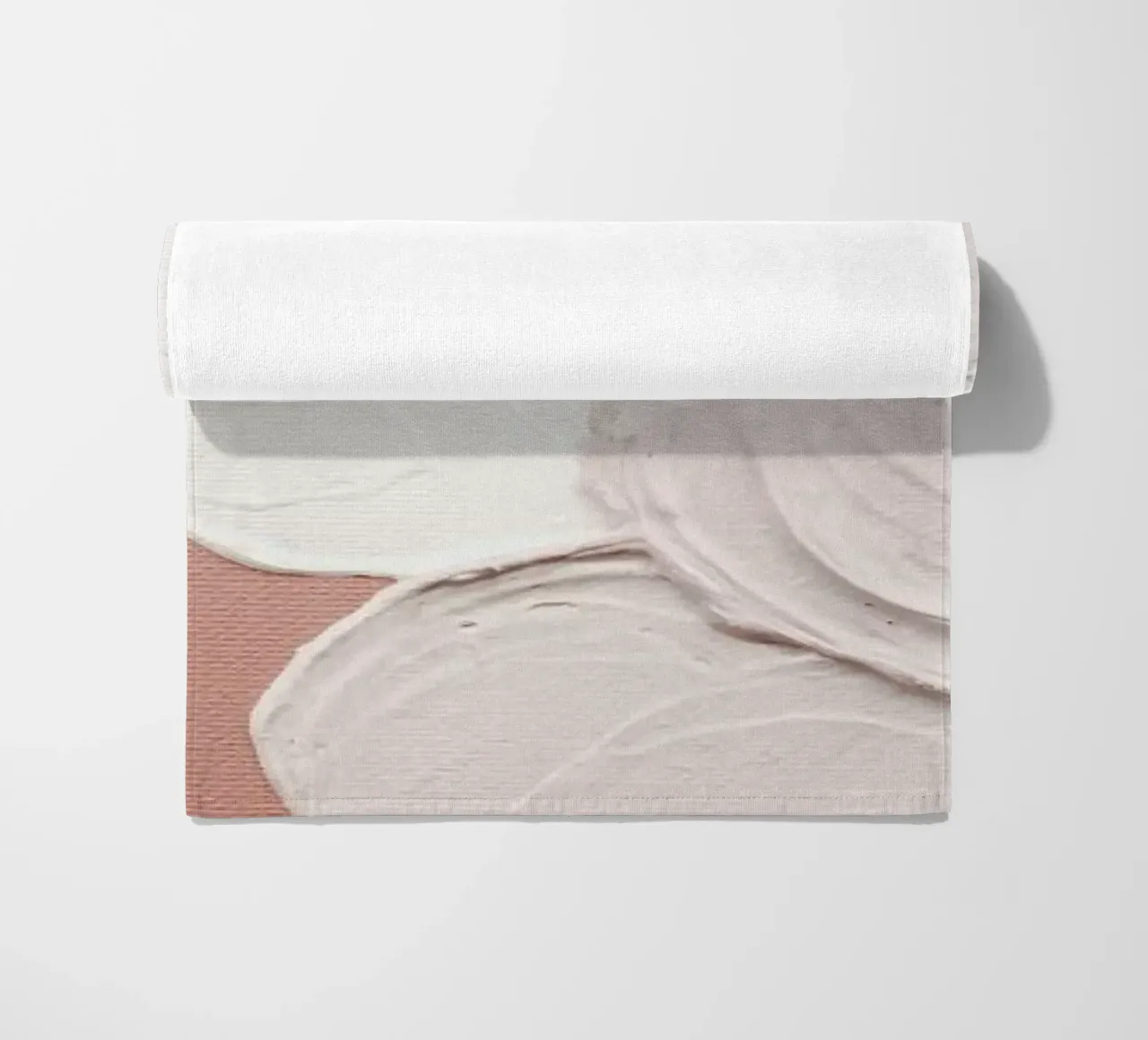 Cloudy Pink Abstract telo mare da Ingrid Beddoes